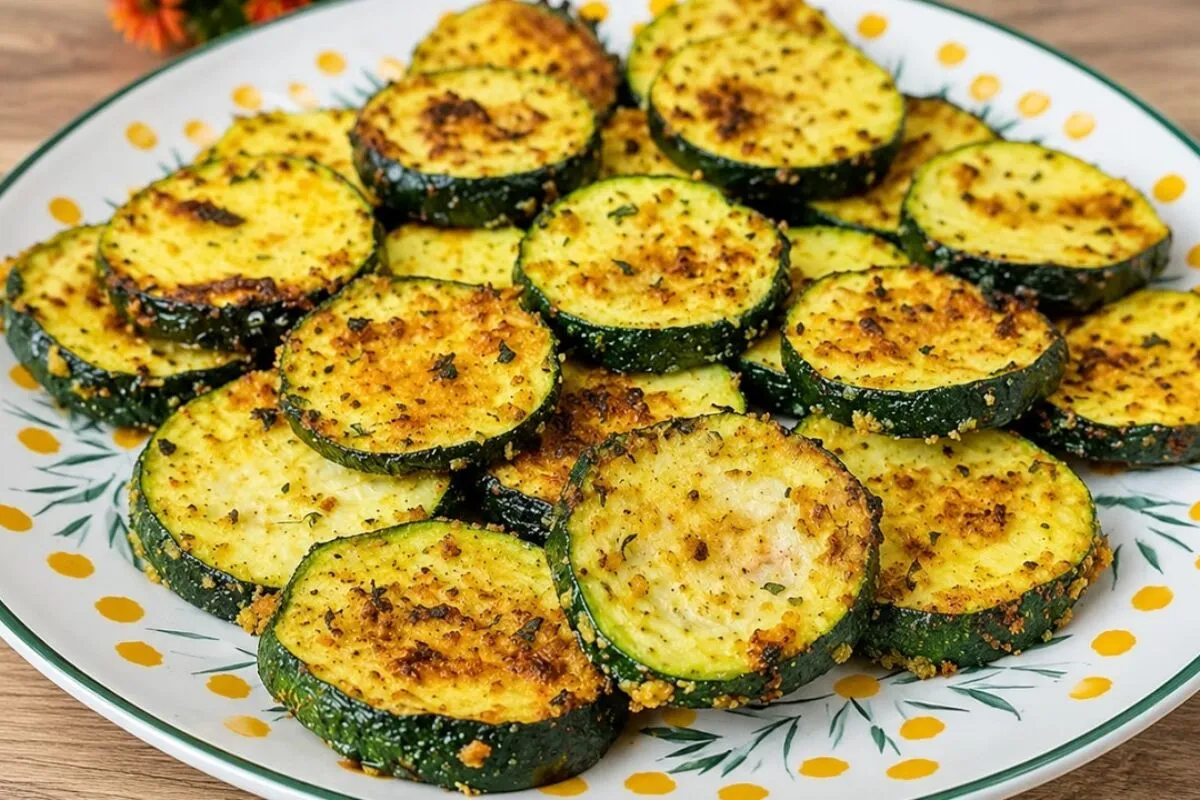 Abobrinha crocante na airfryer que parece frita mas é fit e