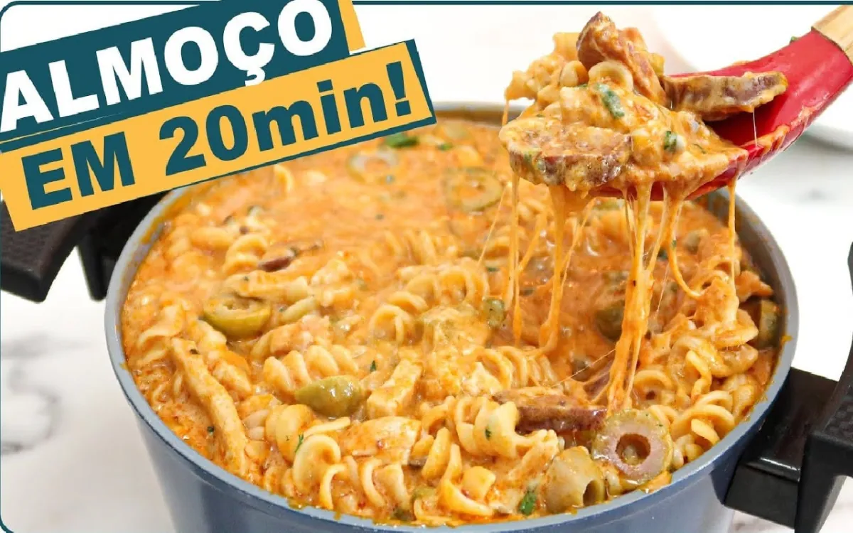 Almoço rápido e cremoso que eu faço em dias que estou sem te