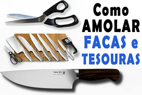 Aprendi como amolar facas e tesouras em casa e agora elas es