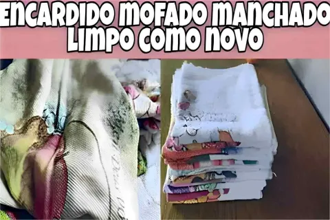 Aprendi como tirar manchas de panos de prato usando 3 ingred