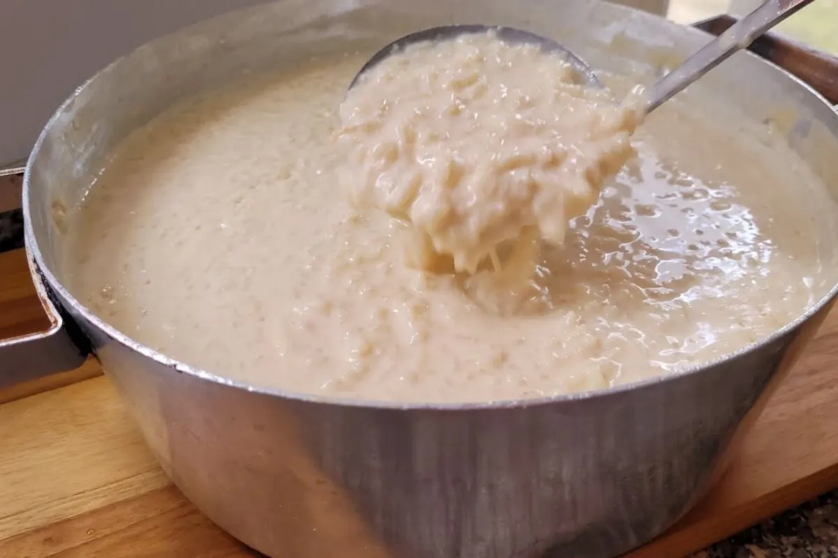 Arroz doce bem cremoso com gostinho de quero mais, para sabo