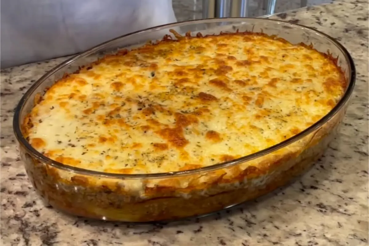 Batata com carne de forno: feita com casca e muito bem tempe