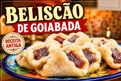 Beliscão de goiabada caseiro com massa que derrete na boca, 