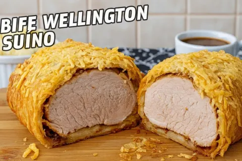 Bife Wellington suíno suculento que vai surpreender sua famí