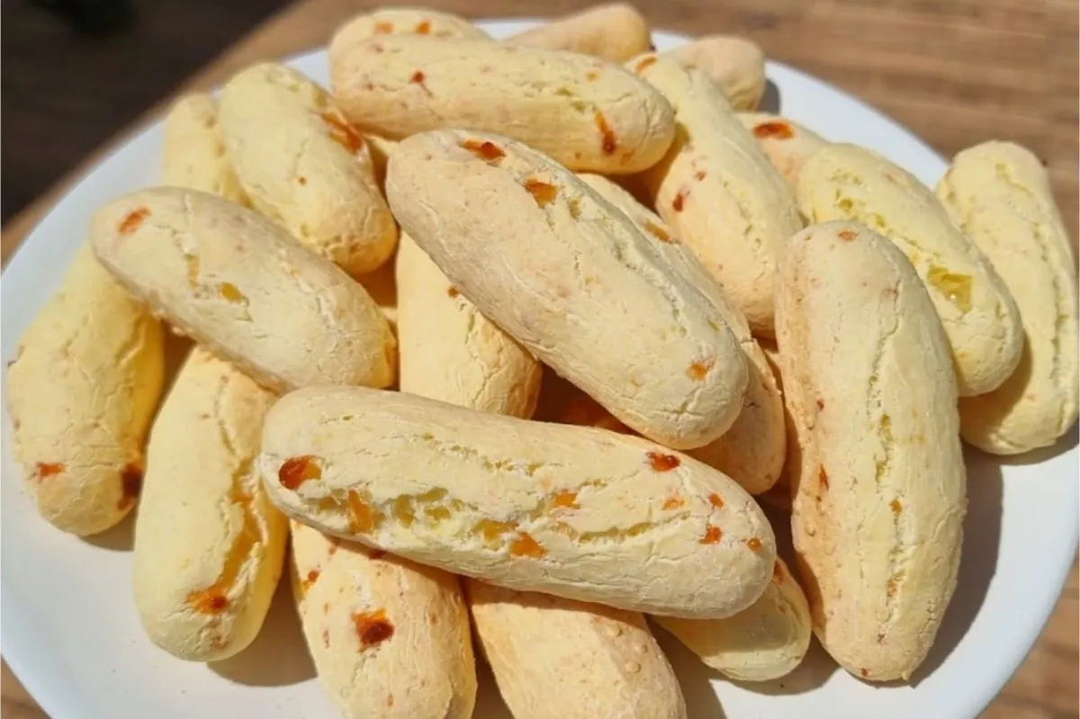 Biscoito de polvilho com creme de leite que minha avó fazia