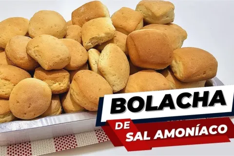 Bolacha de sal amoníaco crocante e saborosa que lembra recei