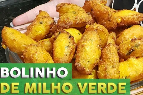 Bolinho de milho frito caipira: fazendo desse jeito ele não 