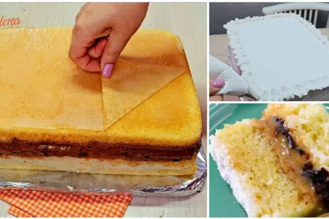 Bolo de aniversário para iniciantes que rende para 35 pessoa