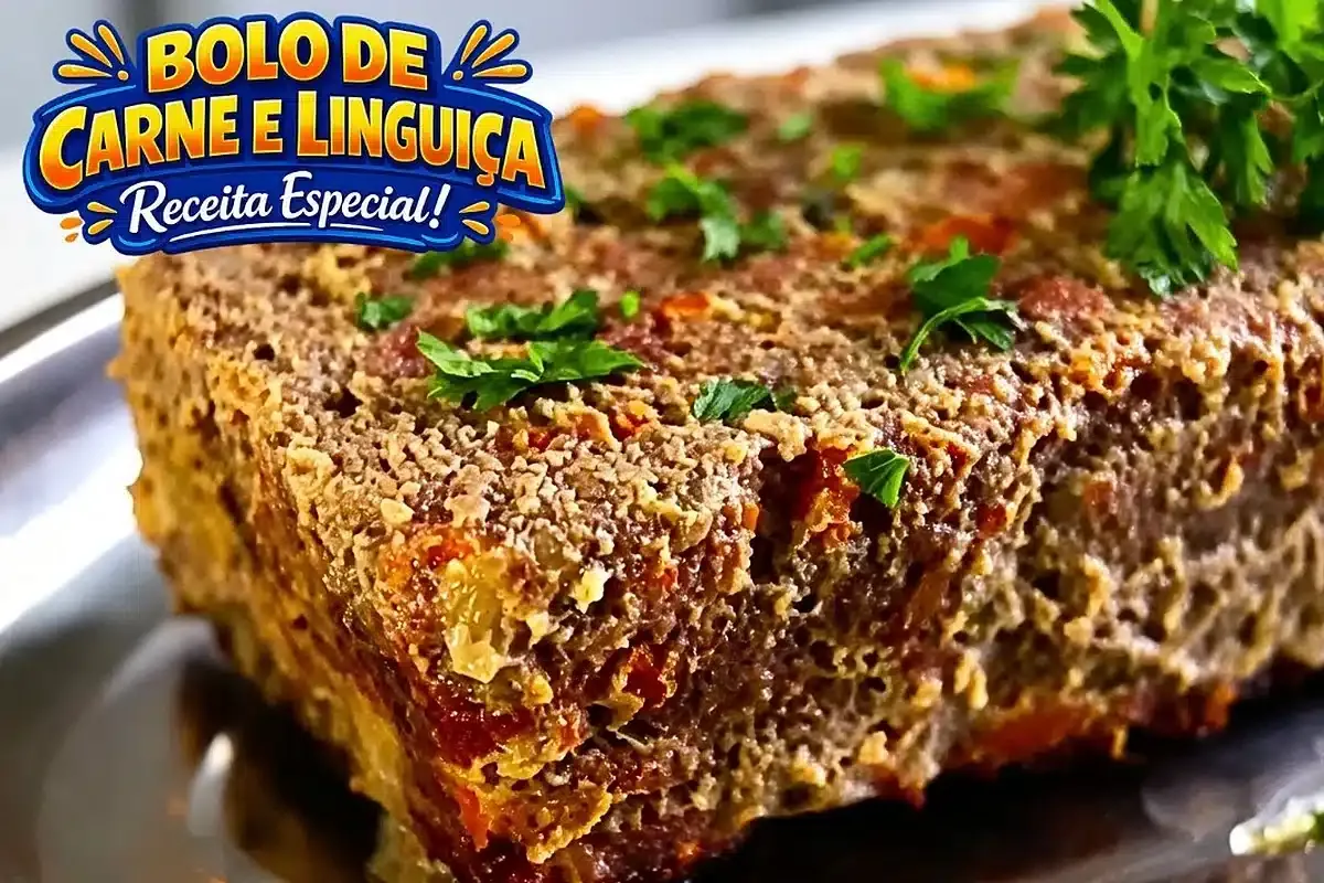 Bolo de carne moída feito de um jeito diferente, recheado e