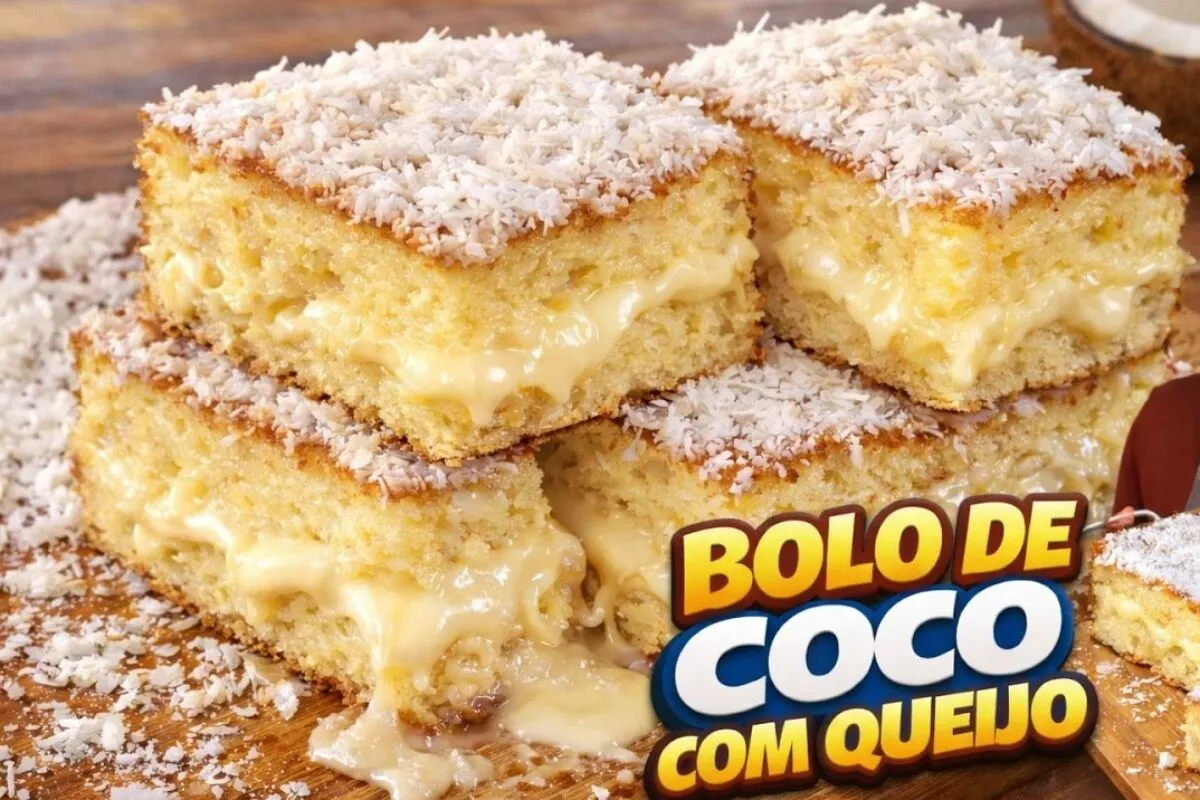 Bolo de coco dos sonhos: bem fofinho, úmido e irresistível,