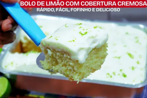 Bolo de limão que derrete na boca: massa fofinha, cobertura 