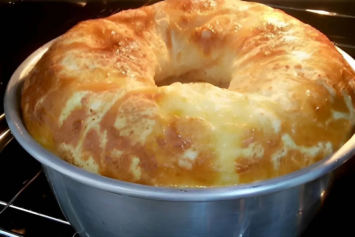 Bolo pão de queijo de liquidificador um pão de queijo gigant