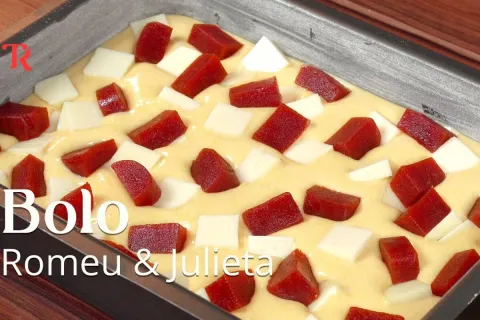 Bolo Romeu e Julieta, que combina queijo com goiabada e vai 