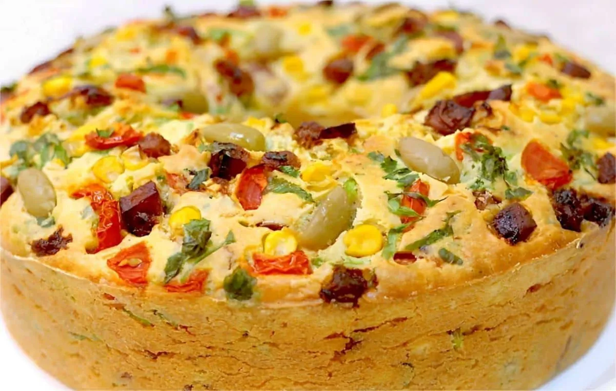 Bolo salgado uma receita simples e prática igual minha avó f