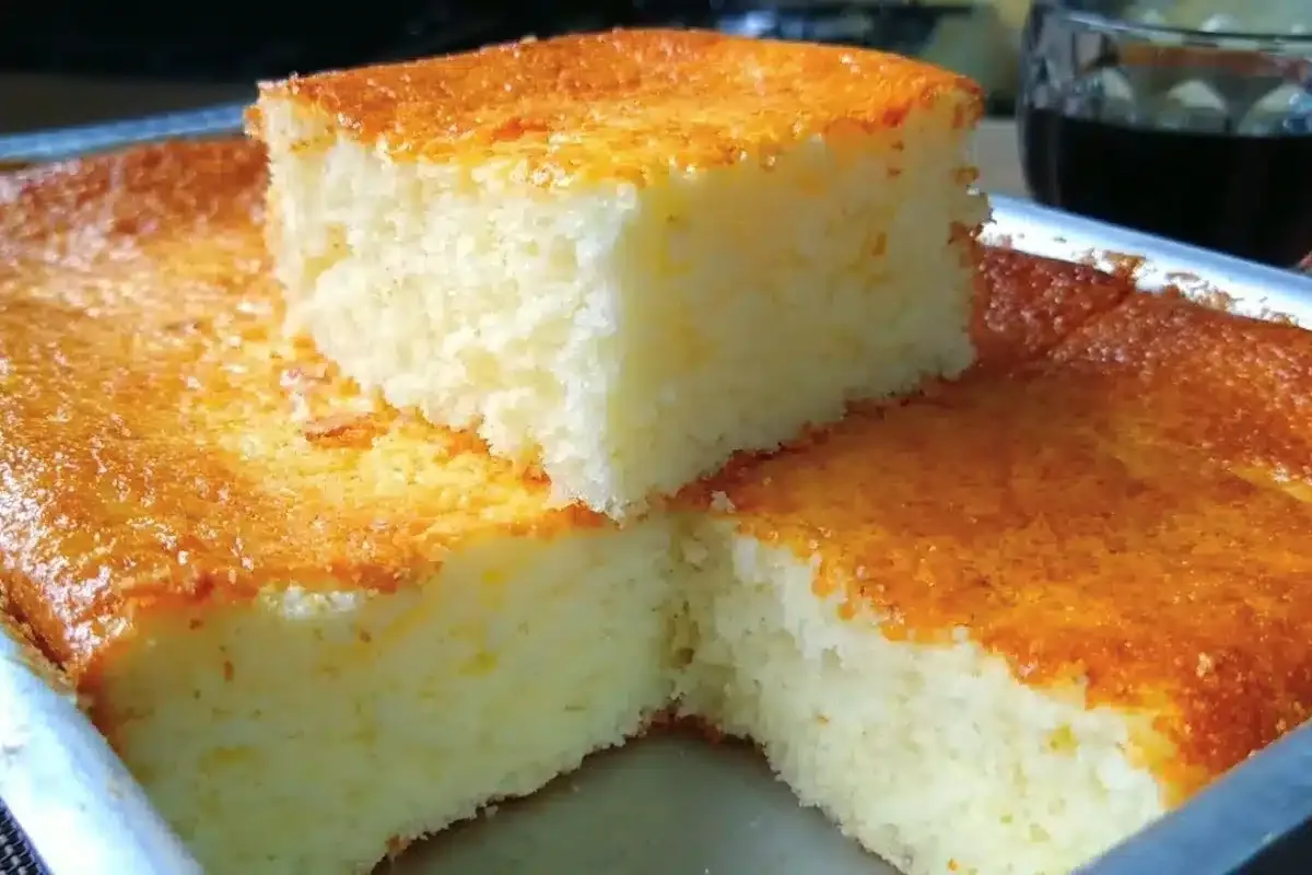 Bolo sem farinha de trigo extremamente fofinho e leve, para