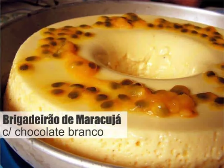 Brigadeirão de Maracujá com chocolate branco