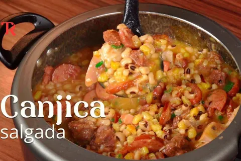 Canjica salgada deliciosa seguindo a receita tradicional nor