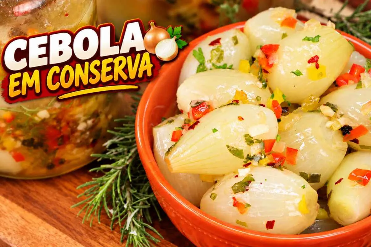 Cebola em conserva super fácil, bem temperada e crocante, o