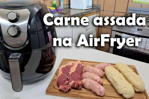 Churrasco na AirFryer rápido e delicioso como assar carne li
