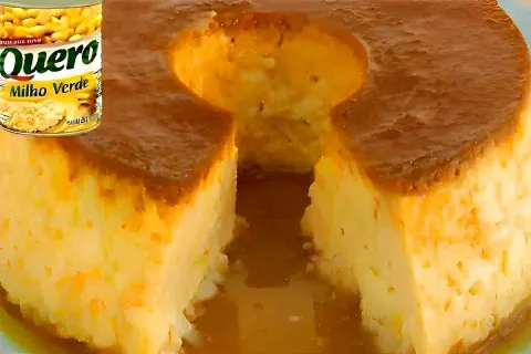Com apenas uma lata de milho você pode fazer esse pudim de m
