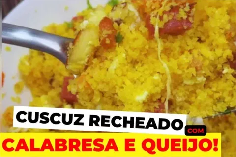 Como fazer cuscuz recheado de calabresa e queijo que fica um