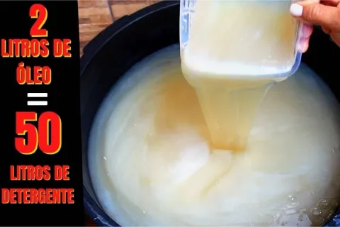 Como fazer um detergente caseiro com óleo usado que fica per