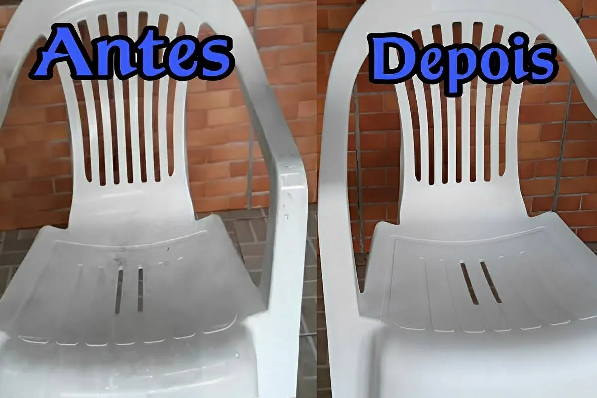 Como limpar cadeiras de plástico manchadas e emboloradas de