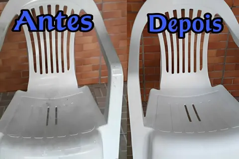 Como limpar cadeiras de plástico manchadas e emboloradas de 