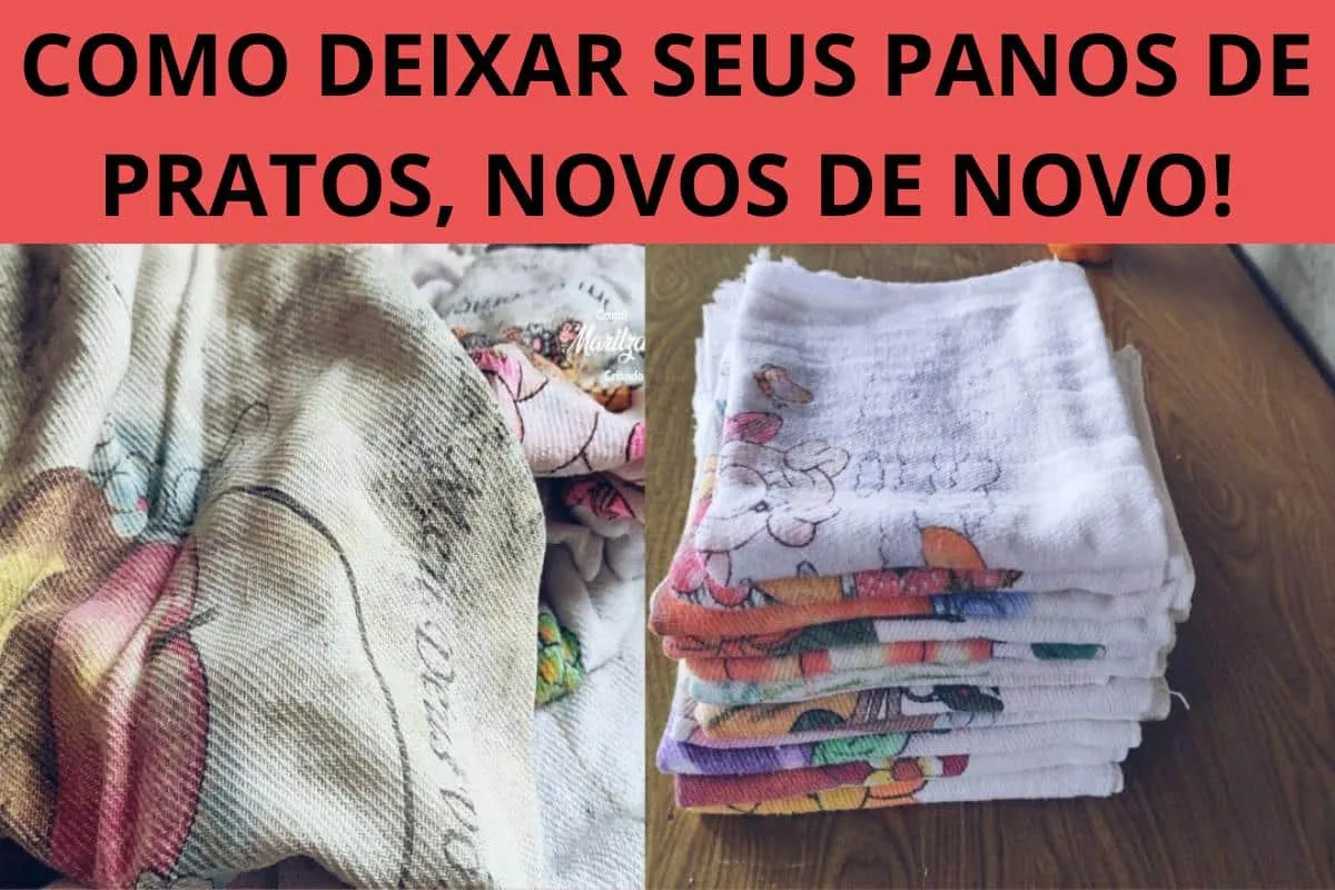 Como tirar manchas dos panos de prato: limpa o mofo e o enca