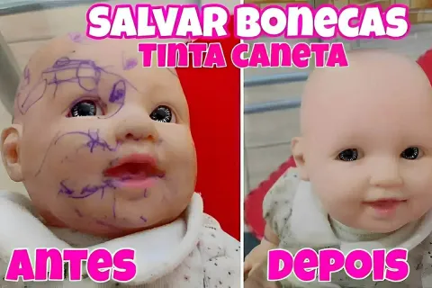Como tirar rabiscos de bonecas usando apenas 1 produto que v