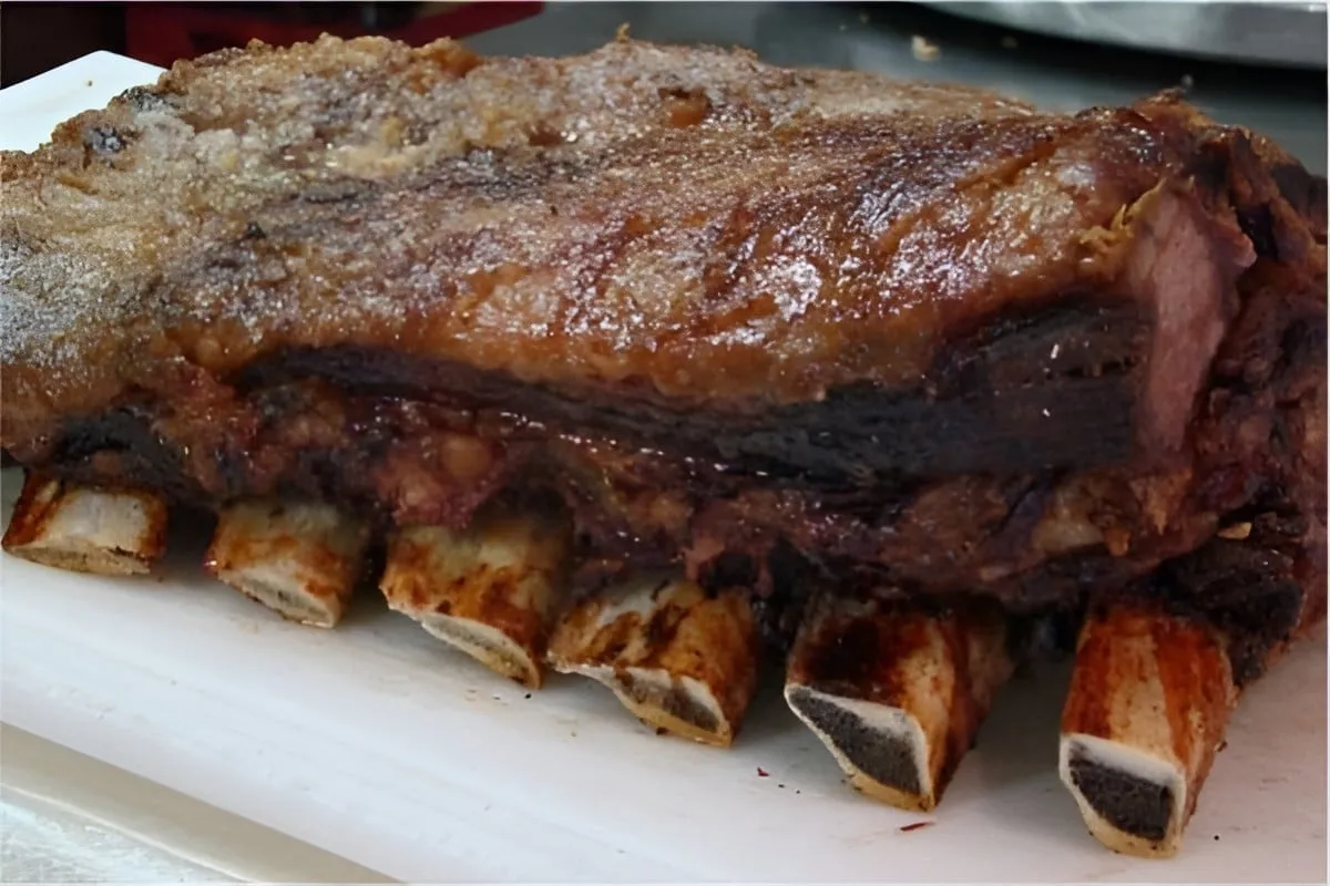 Costela assada no forno uma costela de boi que solta do osso