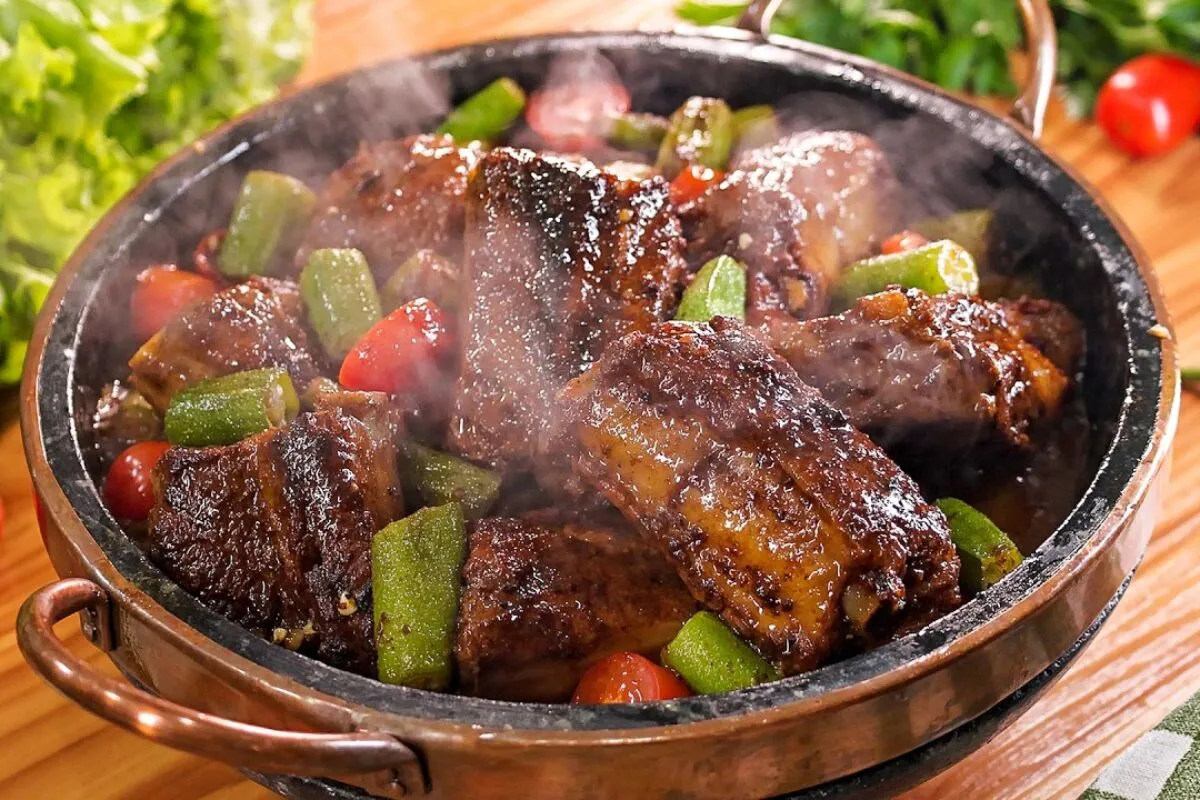 Costelinha mineira frita sem óleo e com crocância por fora e