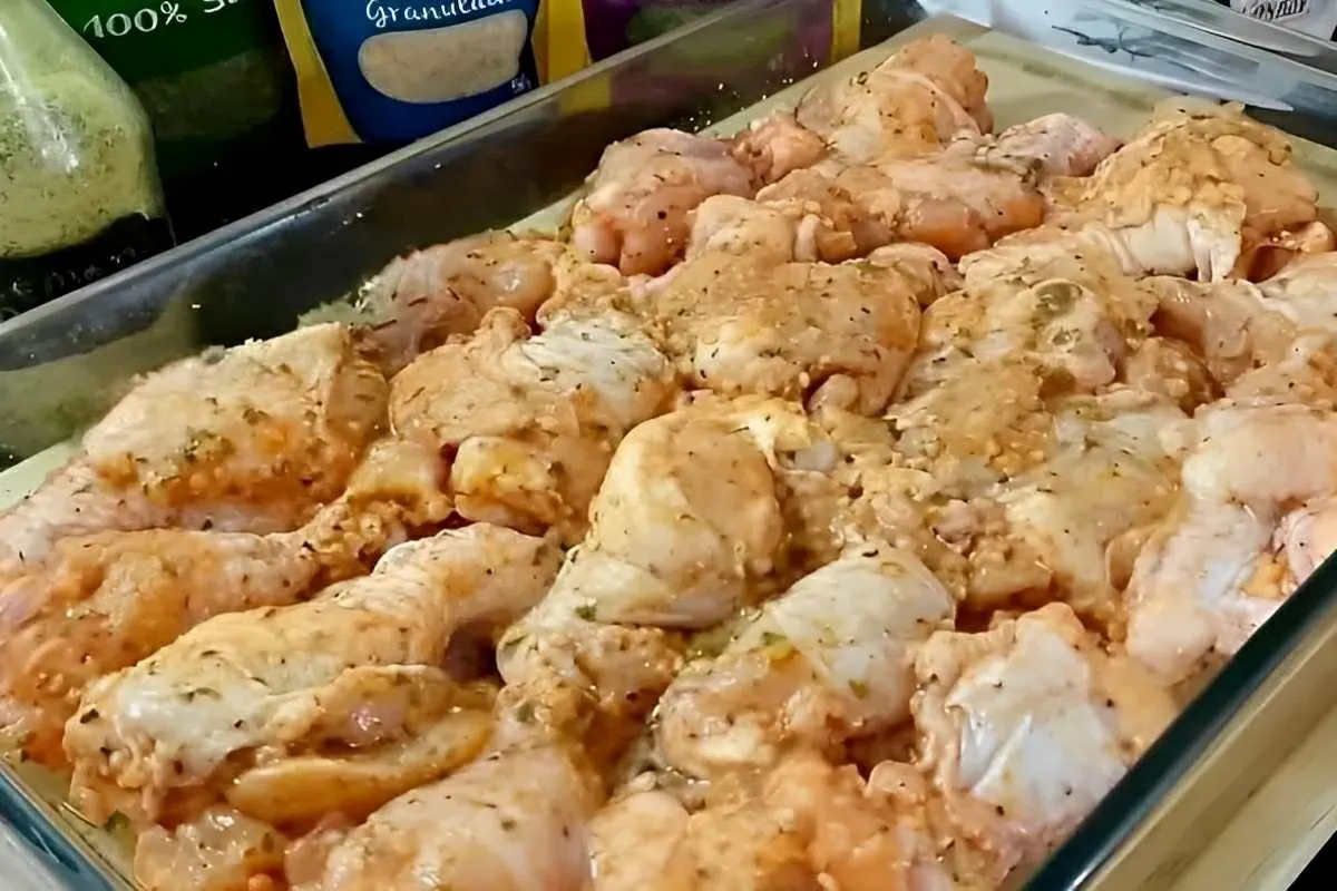 Coxinha da asa assada no forno com um tempero fácil e especi