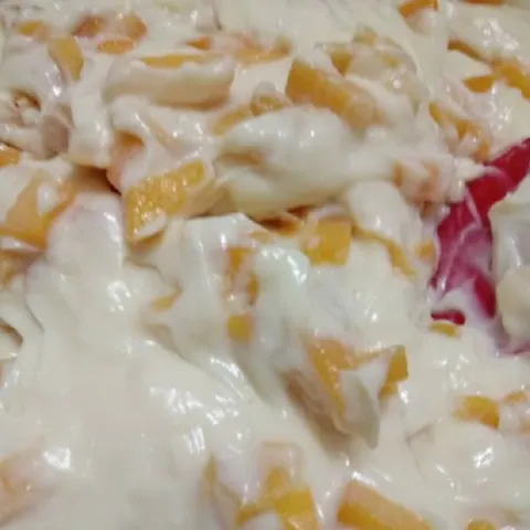 Creme Belga com Pêssegos