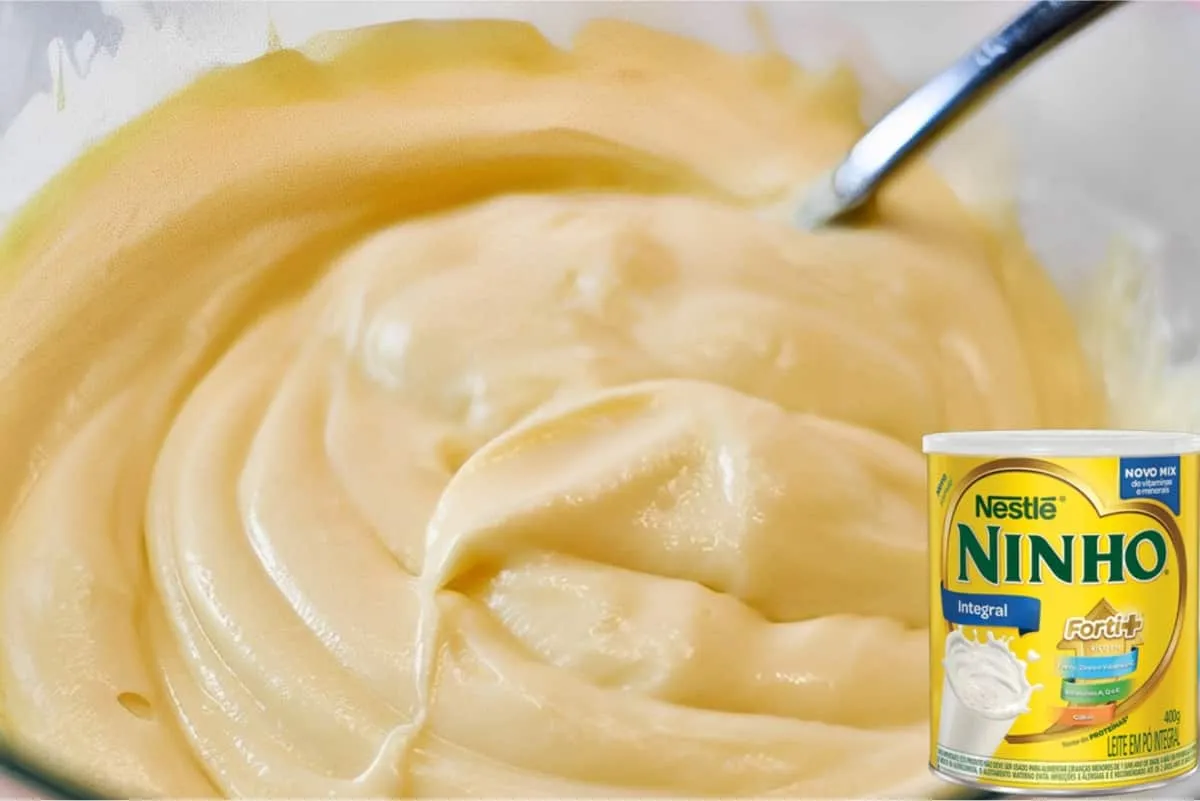 Creme belga de leite ninho perfeito para recheio de bolo e p