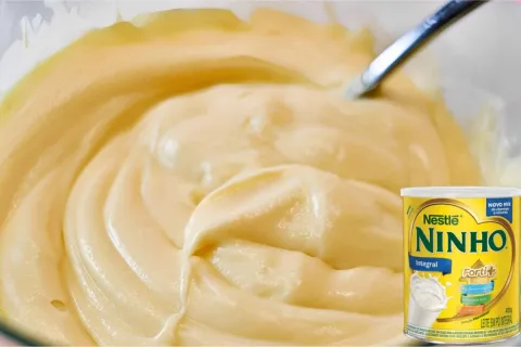 Creme belga de leite ninho perfeito para recheio de bolo e p
