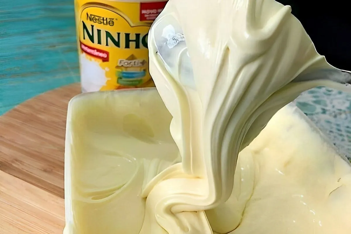 Creme trufado de Leite Ninho para sobremesa ou recheio de bo