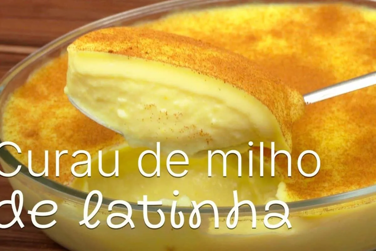 Curau cremoso com milho de latinha muito fácil, um doce caip