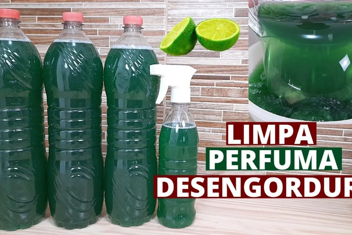 Desinfetante de limão caseiro que além de limpar e desengord