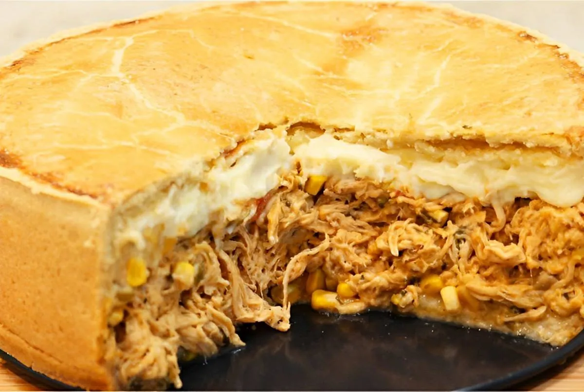 Empadão cremoso de frango com requeijão e milho o melhor do