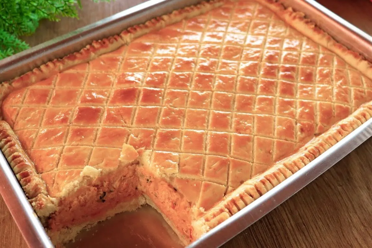 Empadão tamanho família delicioso com massa perfeita ideal p