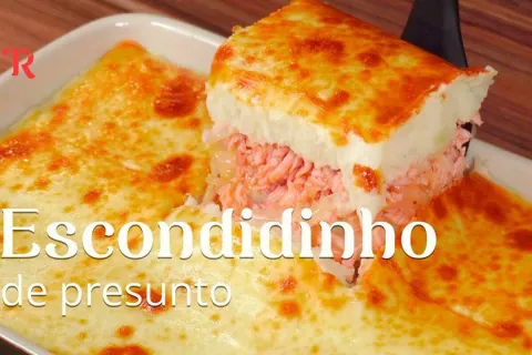 Escondidinho de presunto e queijo muito prático para você fa
