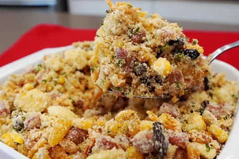 Farofa de natal perfeita que não fica seca e é bem fácil de 