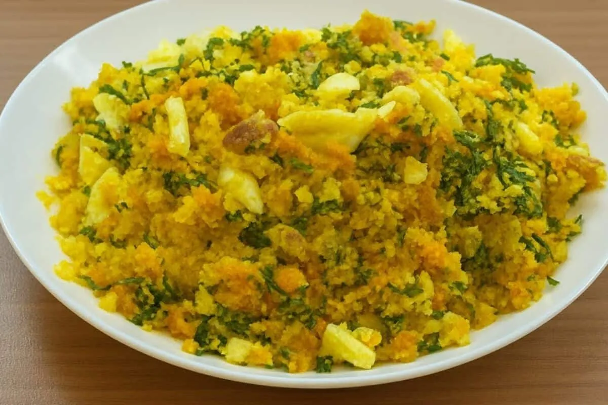 Farofa vegetariana crocante e bem temperada: o acompanhament