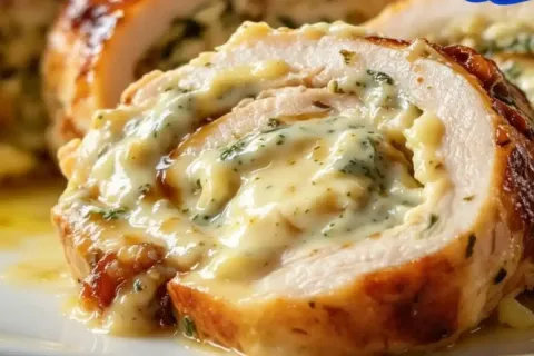 Filé de frango recheado prático e saudável, crocante por for