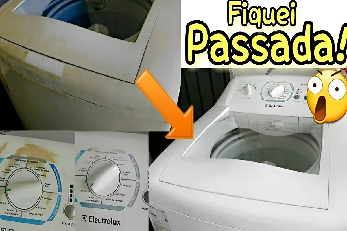 Fiz uma limpeza completa da máquina de lavar roupas e parece