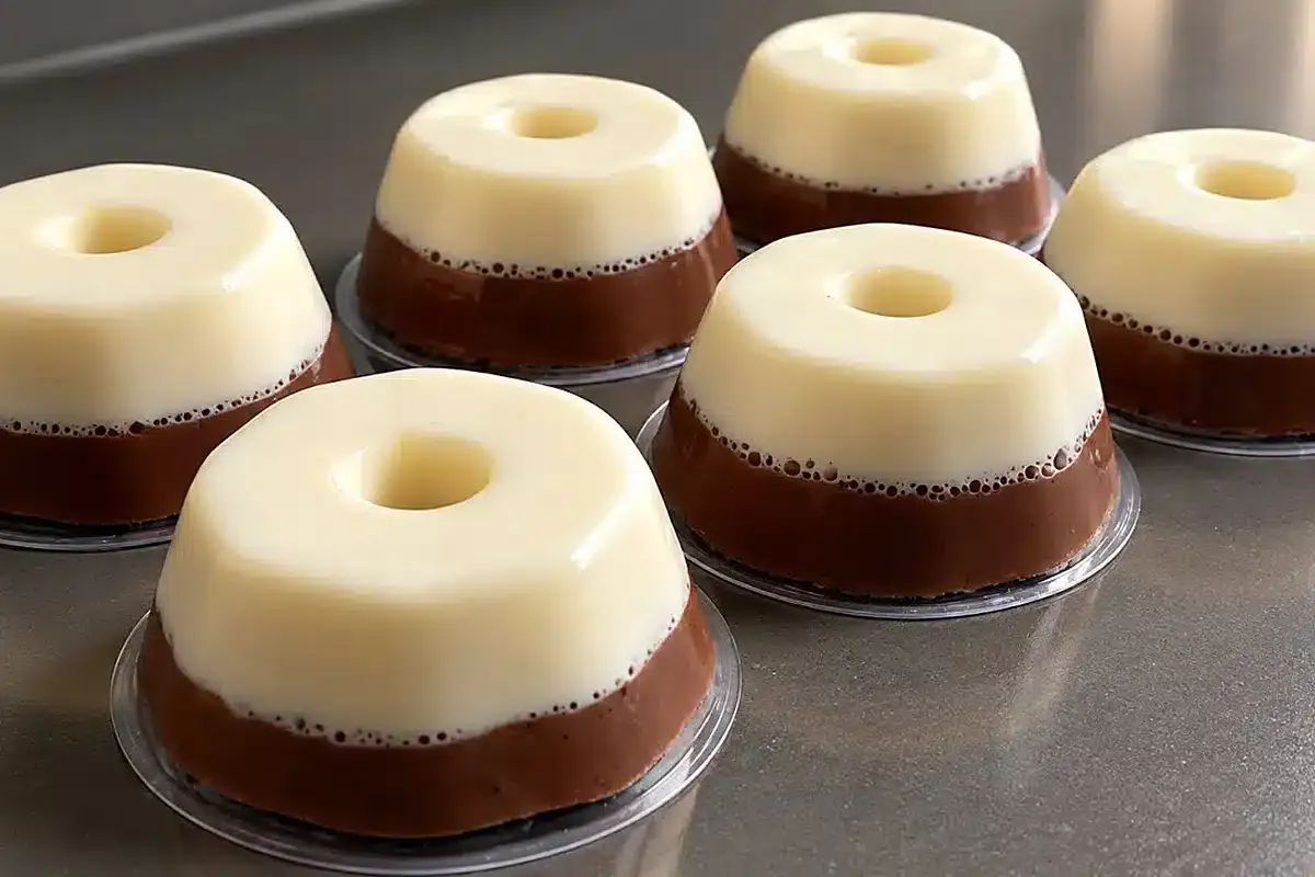 Flan de leite condensado e chocolate feito no liquidificador