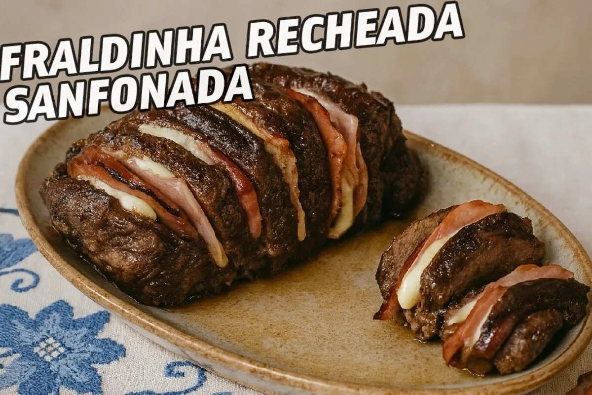 Fraldinha recheada e suculenta feita no estilo sanfonada par
