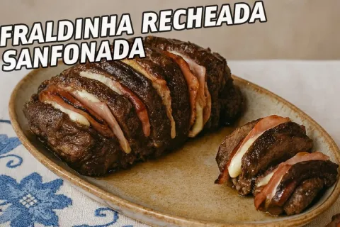 Fraldinha recheada e suculenta feita no estilo sanfonada par