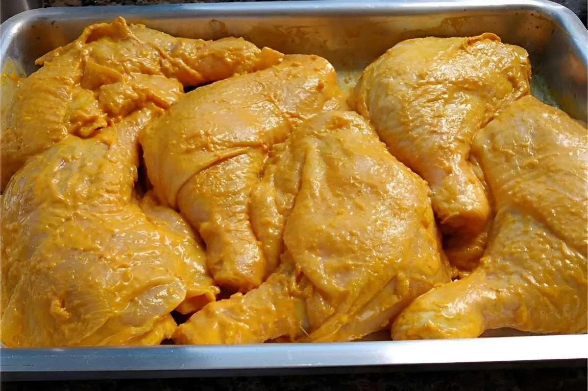 Frango assado no forno com tempero simples e delicioso